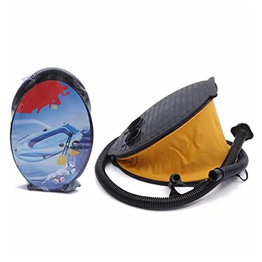 Portable Plastic Bellows Foot Pump 39'' Long Hose, Bellows Pump with 3 Size Nozzle,Easy Inflate & Deflate, Foot Air Pump for Inflatables/Air Mattress/Pool Toys&Floats/Balloon/Swimming Ring