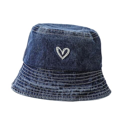 Kids Sun Hat Wide Brim Fisherman Cap for Trips Sightseeing Spring Summer Outdoor, Dark Blue3