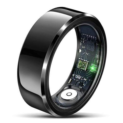 Hmirc Smart Ring with No App Subscription, Size First with Sizing Kit, Fitness Tracker - Sleep Tracker Ring - Track Recovery, IP68 Waterproof - 5-7 Days Battery Life,Black,11#