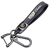 Xiconbao Genuine Leather Car Keychain for Cadillac Escalade CT4 CT5 CT6 ATS CTS SRX XT5 Series Car Key Chain Ring Accessories for Men and Woman