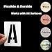 3 Inch Alphabet Letter Stencils for Painting - 42 Pack Letter and Number Stencil Templates with Signs for Painting on Wood, Reusable Numbers and Letters Stencils for Chalkboard Wood Signs & Wall Art