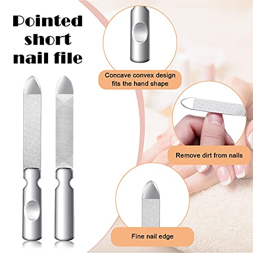 Limes à ongles en métal outil de pédicure manucure durable avec étui