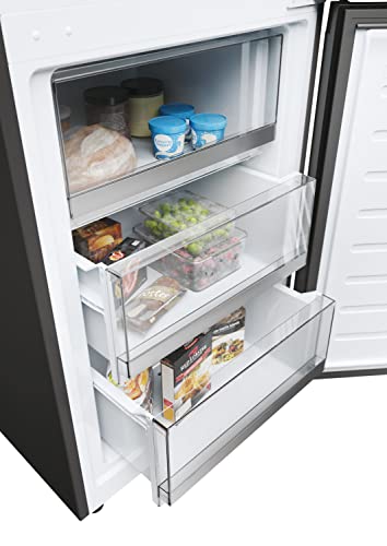 Haier 2D 60 SERIE 3 HDW3620DNPD - Frigorifero con frontale in acciaio inox/Total No Frost/Smart HON-App/HumidityZone/XXL contenuto utile/silenzioso solo 36 dB (A)/Dark Inox - 12