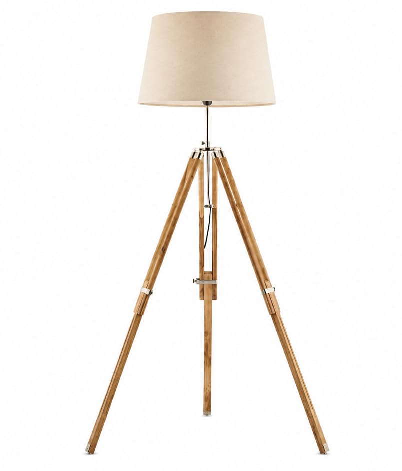 Trépied en bois naturel nautique pour décoration intérieure chic