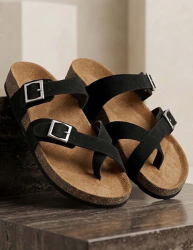 Image of LYDC LONDON Women's Sandals. Lightweight stylish and comfortable flat sandals for office wear and gatherings. Orthopaedic and flat foot friendly. Doctor trusted timeless fashion sandals for women with modern appeal