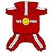 Pet Dog Pajamas Cute Clothes Clothing Hoodie Tracksuit Coat Jacket Winter Sweater Jumpsuit 4-Legs Red for Cat Puppy Small Medium Big All Type Dogs (XX-Large)