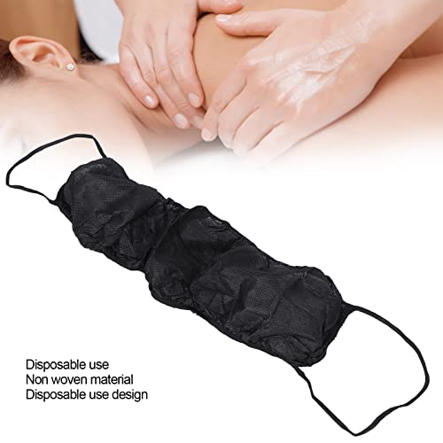 10 Stück Einweg-BHs Vliesstoff Einweg-Schönheitssalon-Büstenhalter Top-Unterwäsche Einweg-Spa-Oberteil Kleidungsstück Unterwäsche für Frauen Einzeln Verpackt(Schwarz)