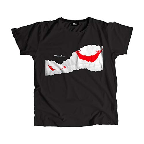T-shirt Rapa Nui motif avion nuages haut été col rond pour homme