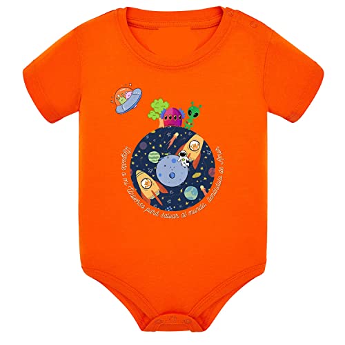 Body bébé manches courtes coton orange 3-6 mois vêtement nouveau-né