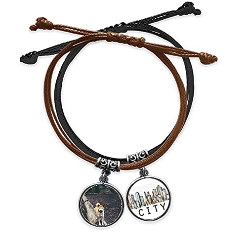 Bracelet photo chien japonais, cadeau personnalisé en cuir sidi pour amoureux des animaux