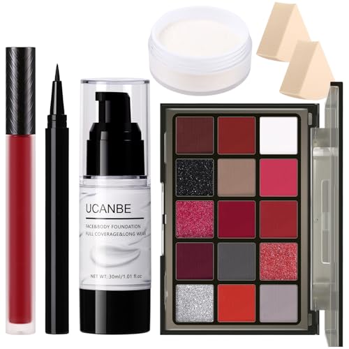 UCANBE Red Halloween Makeup Kit – Clown Vampire Joker Demon