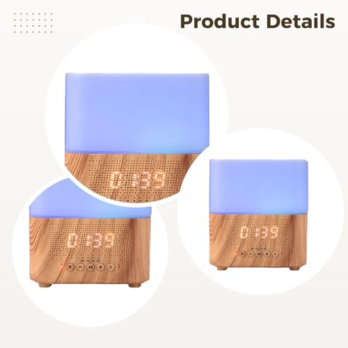 Difusor aromático eléctrico con altavoz inalámbrico 300ml miniatura 2