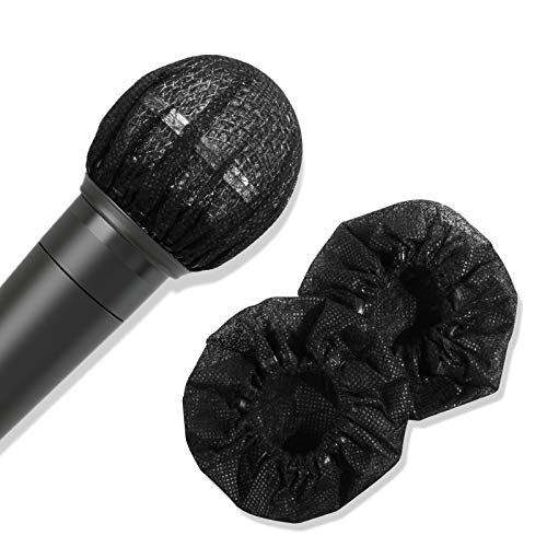 Disposable Microphone Cover Sanitary Windscreen, 200 Pcs Non-Woven Fabrics Mic Covers Clean and No-Odor,Perfect Replacement for Most Handheld Microphone
