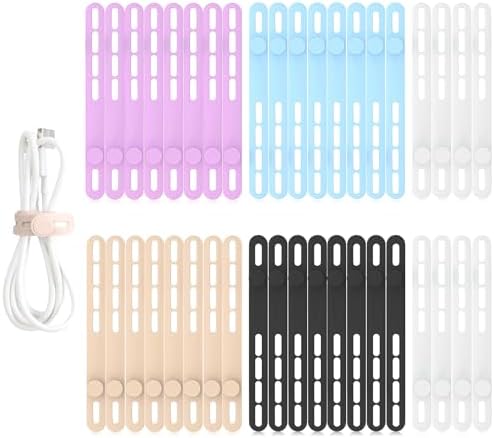 40 Piezas Organizador de Cables, Organizador Cables Ajustable, El...