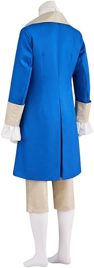 Men's Alexander Hamilton George Washington Costume Medieval Regency Tailcoat Victorian Colonial Frock Coat - Image 6