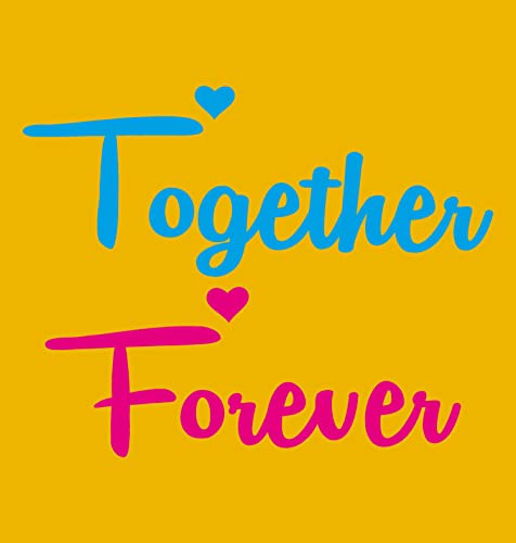 Image of Hangout Hub Hangout-Hub-NP18 Men's & Women's Round Neck T-Shirt-Together Forever | Always Protec Trust King Queen-Pack of 2-Couple T-Shirts