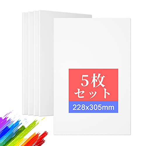 キャンバスボード キャンバス (228x305mm,5枚/セット)張りキャンバス キャンバス画材 画布 キャンバス絵画 矩形 厚手 パネル キャンバス 絵画ボード 油絵キャンバス 携帯便利 水彩・油彩・アクリル兼用 工芸用品 室内インテリア