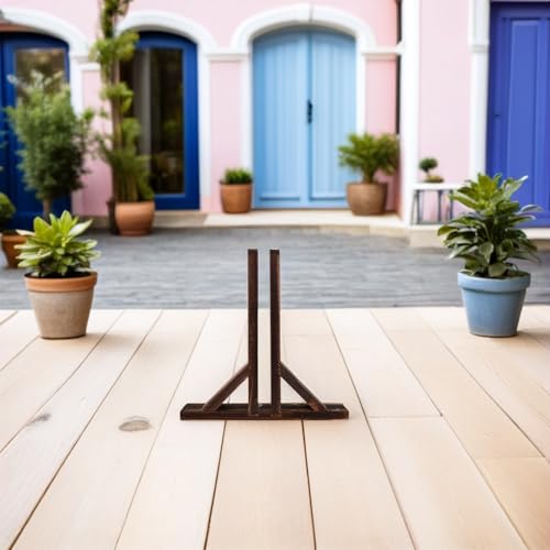 Soporte divisor de ambientes de madera contra caídas de cercas con base resistente de valla 6