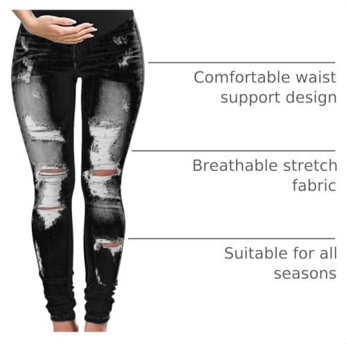 Image of Maternity Jeans Over The Belly Slim Stretch Maternity Work Pants and Pocket