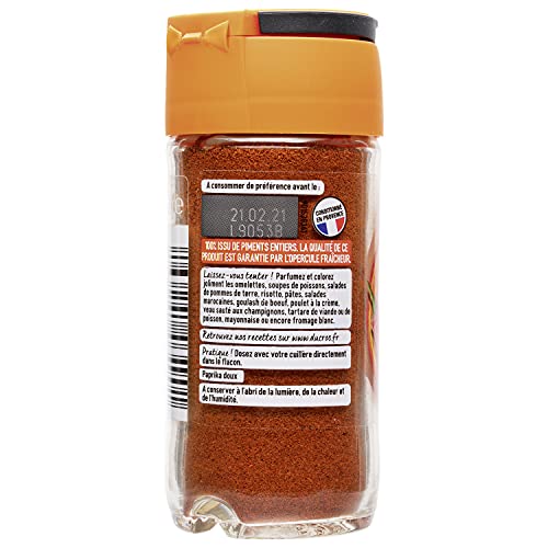 Paprika Doux Ducros 40 G – 100% Piments Entiers, Opercule Fraîcheur - vue 4