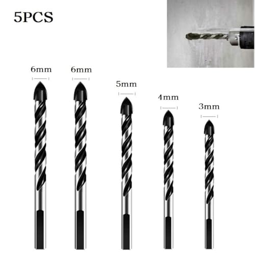 5 pcs Brocas Multifuncionales para Vidrio y Metal miniatura 2