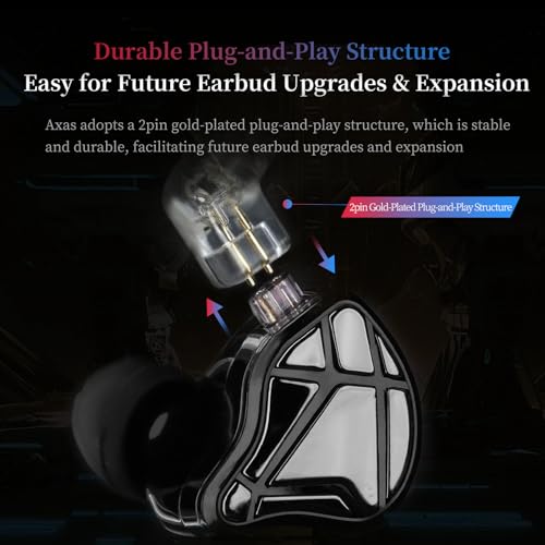 Image of KZ Axas USB C Headphone with Mic, Noise Isolation IEM for Gaming, Comfort-Fit Type C Earphone for iPhone17 Samsung, High-Definition Decoding Cable Built-in DSP with 4 EQ Modes (White, DSP)