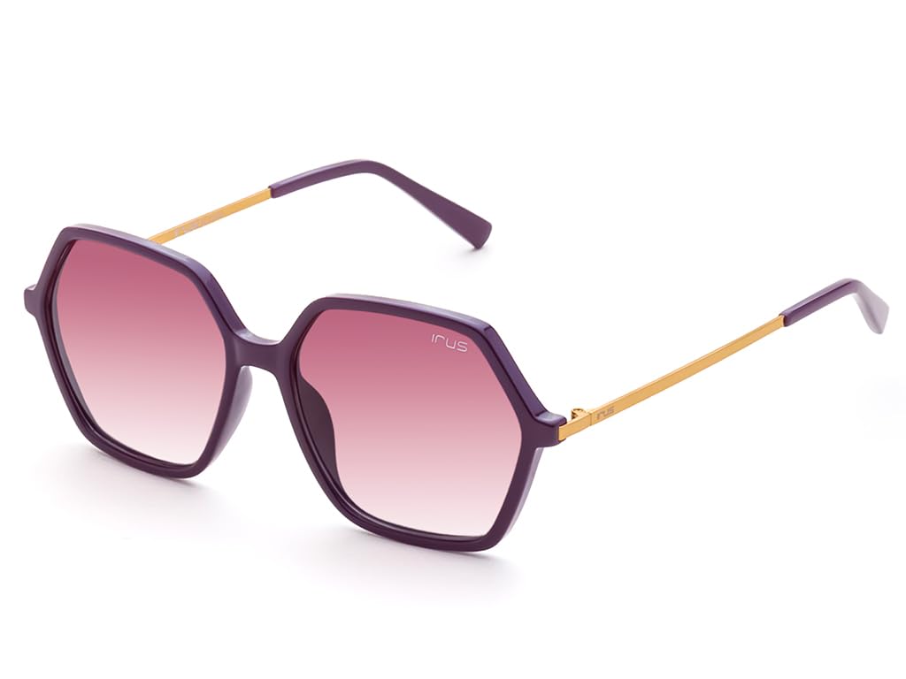 irus Women Hexagonal sunglasses | 100% UV protection | Medium Size | Purple Gradient Polycarbonate lens-picture-51