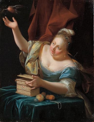 Lámina decorativa retro de Godfried Schalcken, ideal para dar elegancia al salón