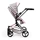 Bayer Design 18433AA Butterfly Kombi Puppenwagen Neo Vario mit Wickeltasche und Einkaufskorb, umwandelbar in einen Sportwagen, höhenverstellbar, grau Jeans-Optik, rosa, Schmetterling, 52cm