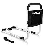 RELIANCER Bed Safety Rail for Elderly Adult,Adjustable Bedside Assist Grab Bar w/Storage Pocket,Bed Side Support Railing for Seniors,Fall Prevent Bedside Handle Bar,Bedside Assist Guard Rails Bed Cane