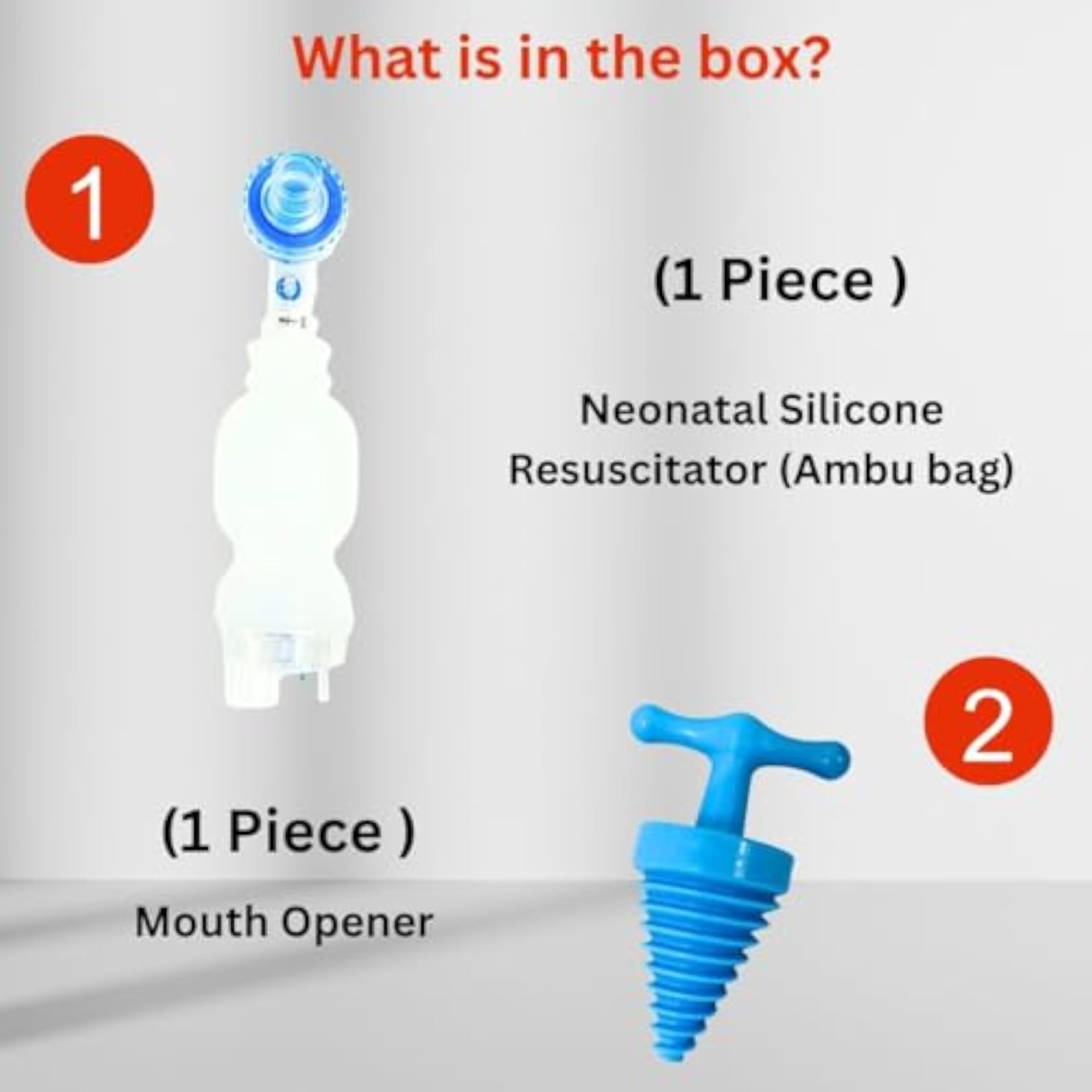 Neonatal Resuscitation Kit with Silicone Resuscitator & Laryngoscope Set