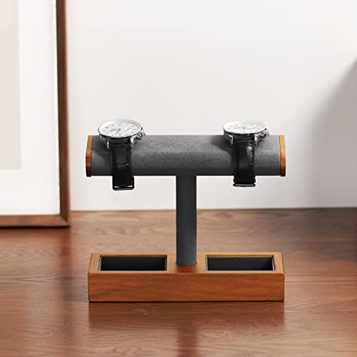 Oirlv Solid Wood Watch Display Stand T-bar Watch Stand for Men and Women Jewelry Accessory Organizer for Store and Home(SM19102)