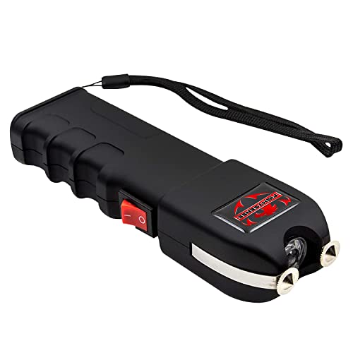 Fightsense Self-Defense Kit W/Pepper Spray & Heavy Duty Stun Gun For Men & Women,1.60 Μc Intolerable Charge,Led Flashlight,Safety Switch,Keychain Leather Pouch & Nylon Belt Holster (Black) #TOP11