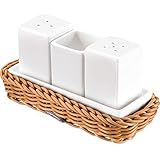 salzstreuer porzellan blumen Lieferumfang: 1x Westmark Porzellanmenage im Korb, Saleen meets Porcelain, Maße: ca. 15,5 x 7 x 7,5 cm, 5 Jahre Garantie, Material: Porzellan/Kunststoffgeflecht(PP), Farbe: Weiß/Beige, 02102204160