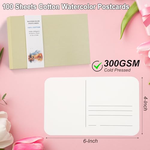 Cartes postales aquarelle 100% coton PATIKIL de qualité supérieure - 2