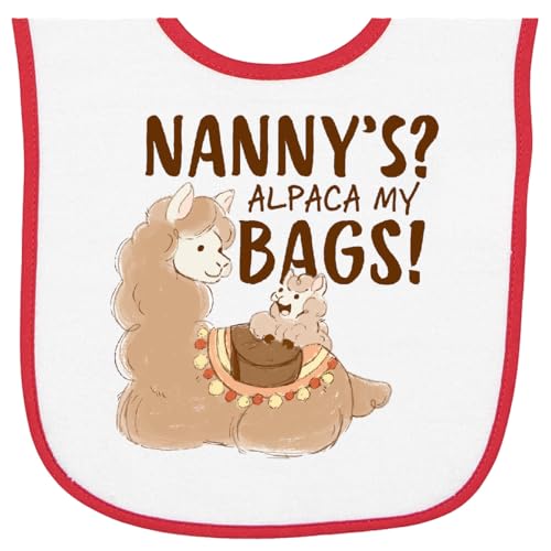 inktastic Nanny's Alpaca My Bags Baby Terry Cloth Bib