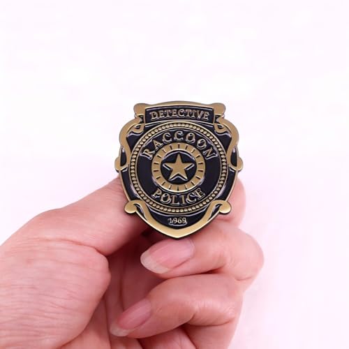 Image of Sheriff Police Badge Pin - RE Police & Cowboy Honor Stars Accessories - Cosplay Costume Gift for Women Men