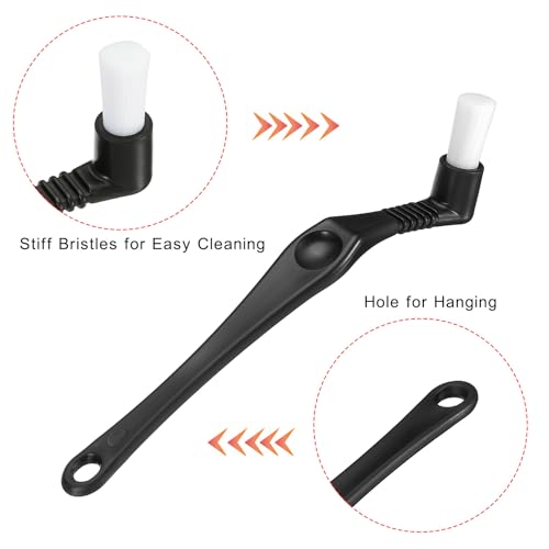PATIKIL Coffee Espresso Brush 2 Pack Elbow Coffee Grinder Brush Cleaner Coffee Cleaning Tool White - Image 3