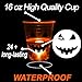 Ahuimeius 22 Pcs Halloween Glow Pumpkin Party Game Set,16 oz Light Up Pong Cups for Halloween Ghost Theme Party with 6 Halloween Theme Balls, Halloween House Parties Holidays Game(Orange&White)
