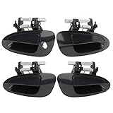 ZENITHIKE Black Door Handles Exterior Driver Passenger Side for Select 2002-2006 for Nissan...