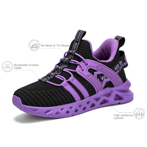 Boys Tennis Shoes Girls Kids Slip on Sneakers Lightweight Running Shoes for Athletic Walking2