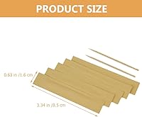 Vista 3 de Yardwe 1 caja de palillos de dientes de frutas, palillos de dientes redondos de madera natural, palillos de dientes de dientes de frutas, palillos