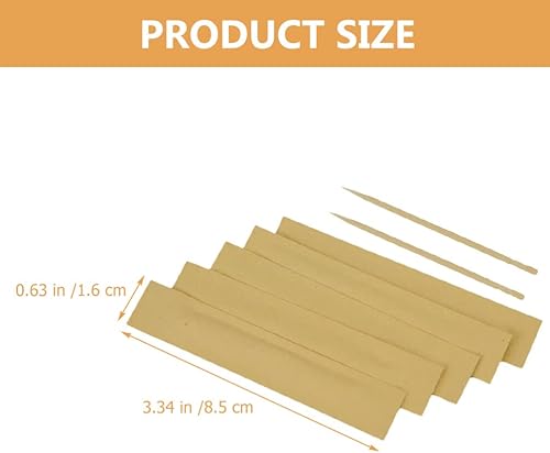 Miniatura 3 de Yardwe 1 caja de palillos de dientes de frutas, palillos de dientes redondos de madera natural, palillos de dientes de dientes de frutas, palillos