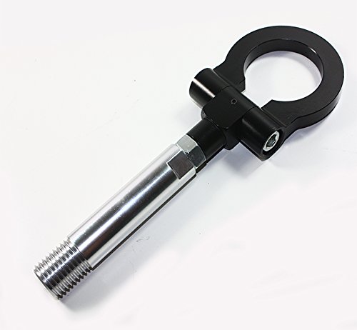 Cuztom Tuning Fits for Nissan 2003-2005 350Z & Infiniti G35 JDM Folding Ring Screw on Front/Rear Bumper Tow Hook - Black