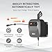 Giraffe Tools Grandfalls Retractable Pressure Washer G20B, 2500 PSI 2.2 GPM, Wall Mounted Power Washer with 65FT Hose Reel, Black Pressure Hoses, 4 Nozzles for Floor/Cars/Fences/Patios, Dark Silver