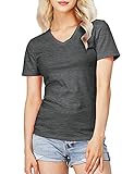 H2H Women's Elbow Length Sleeve Scoop Neck Tee Charcoal US XL/Asia XL (CWTTS0151)