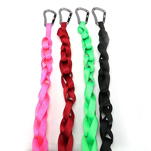 Rock-N-Rescue 20-Foot Webbing And Carabiner Combo - Red, Heavy-Duty Tubular Nylon, Made In Usa, Rock Climbing, Firefighter, And Rescue Gear #TOP4