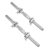 CLISPEED 15.7" Threaded Dumbbell Handles Weightlifting Accessories Nonslip Dumbbells Bar Barbell Ste
