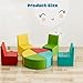 UMOMO 8-Piece Flexible Seating Set for Classroom, Colorful Modular Kids Couch for Playroom, Daycare, Preschool (Red+Yellow+Blue+Green)