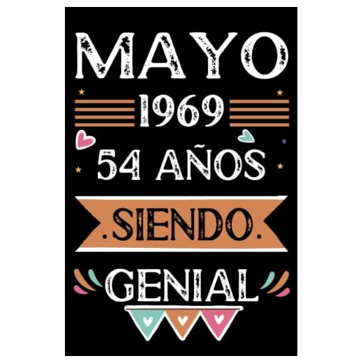 CUADERNO, Mayo 1969, 54 Años Siendo Genial: Libro de visitas, cuaderno, 110 páginas de felicitaciones, idea de regalo, regalo Para la esposa, novia, mujer, La madre